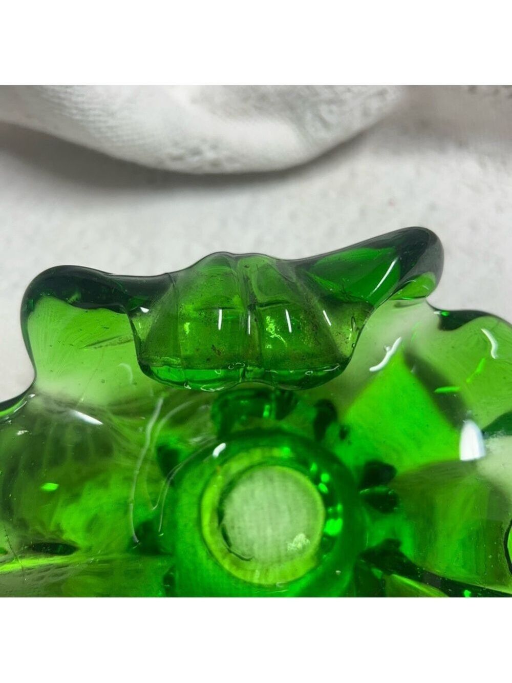 VTG Green Emerald  Sommerso Millefiori Murano Blown Art Glass Bowl Ashtray Italy - Picture 2 of 7